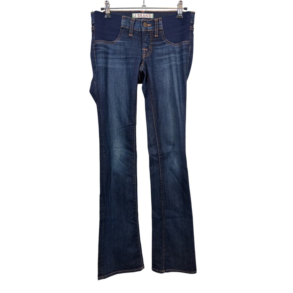 J Brand Mama J Heritage Bootcut Jeans Womens 24 Dark Blue Stretch Maternity